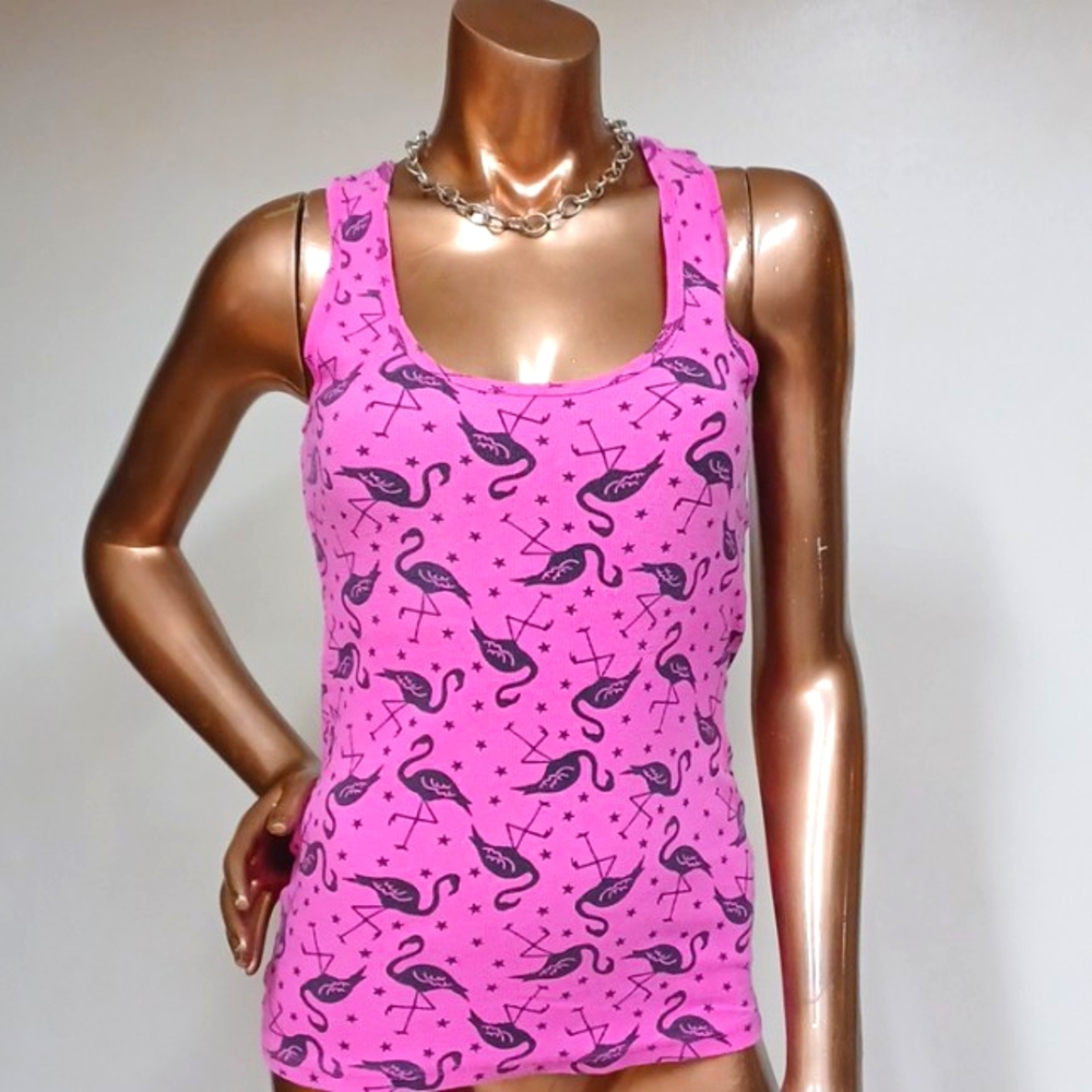 OP Pink Flamingo Racerback Tank Top